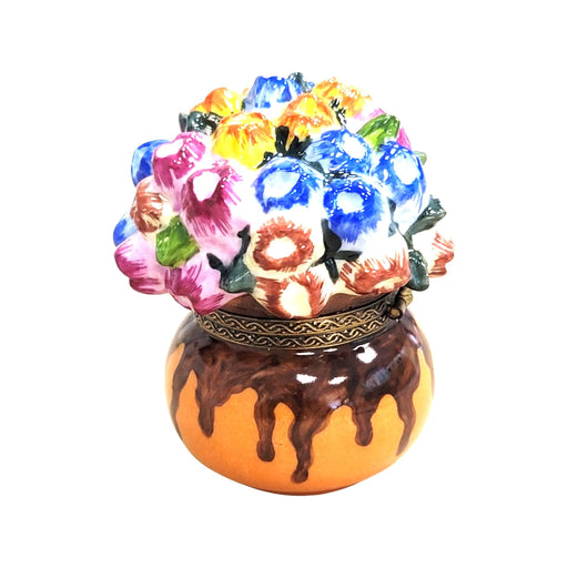 Vibrant Floral Porcelain Delight for Collectors Porcelain Limoges flowers French Trinket Box
