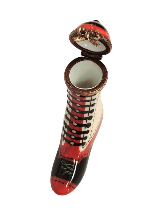 Victorian Boot Figurine for Shoe Enthusiasts Porcelain Limoges shoe figurine French Trinket Box