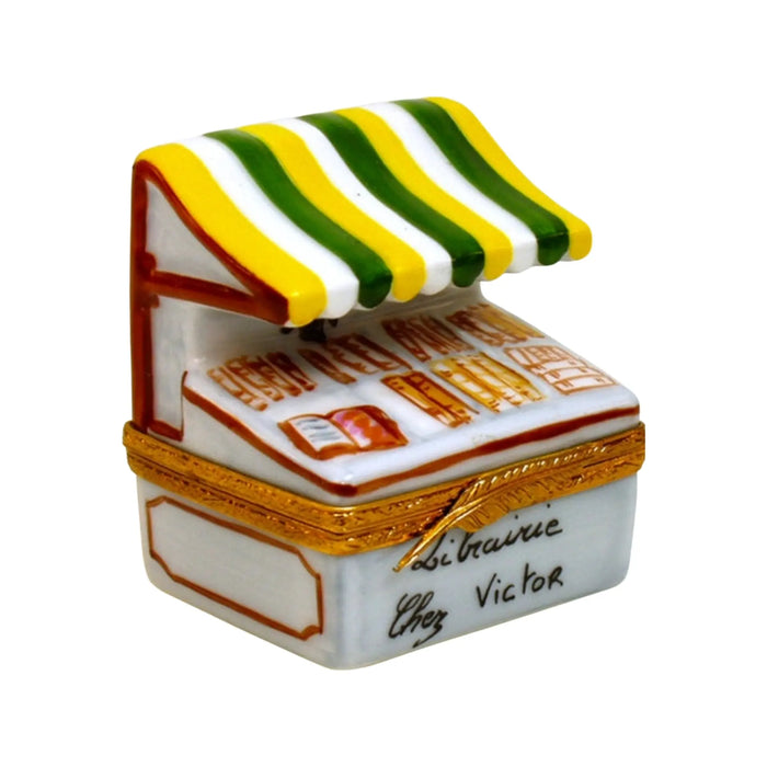 Victor's Book Store Limoges Box for Book Lovers Porcelain Limoges book professional French Trinket Box