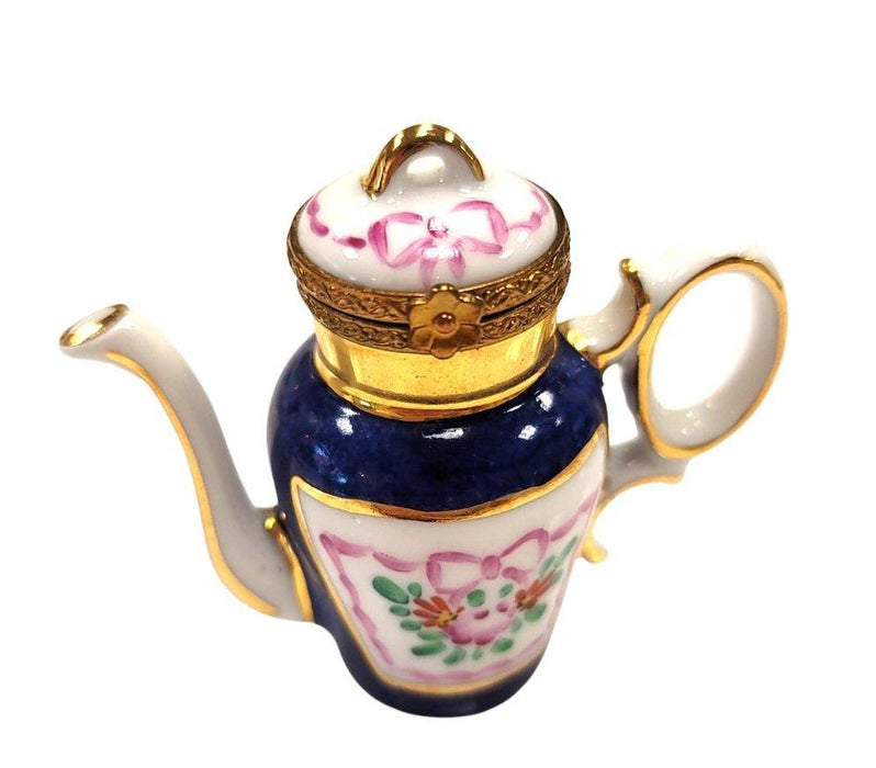 Vintage French Teapot Limoges Box Porcelain Figurine-Furniture Home Limoges Boxes-CH3S194