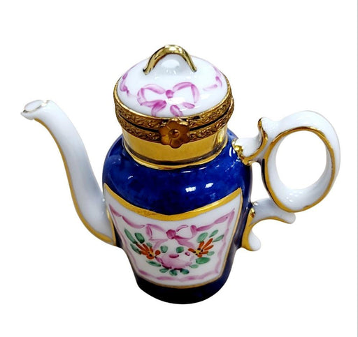 Vintage French Teapot Limoges Box Porcelain Figurine-Furniture Home Limoges Boxes-CH3S194