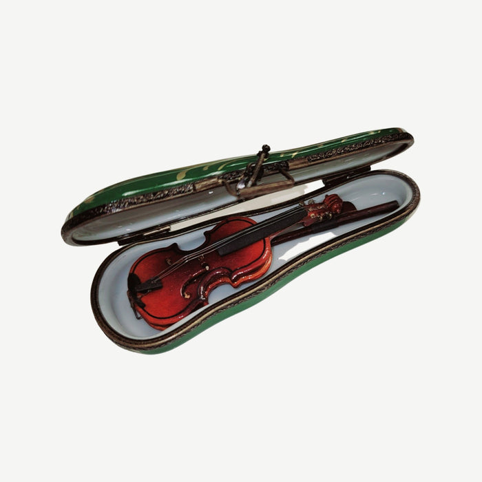 Violin Masterpiece for Music Lovers Porcelain Limoges music French Trinket Box