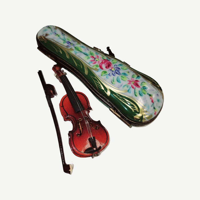 Violin Masterpiece for Music Lovers Porcelain Limoges music French Trinket Box
