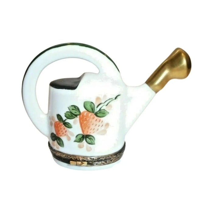 Hand-painted Watering Can With Strawberries Limoges box, French artistry for lovers of fine art