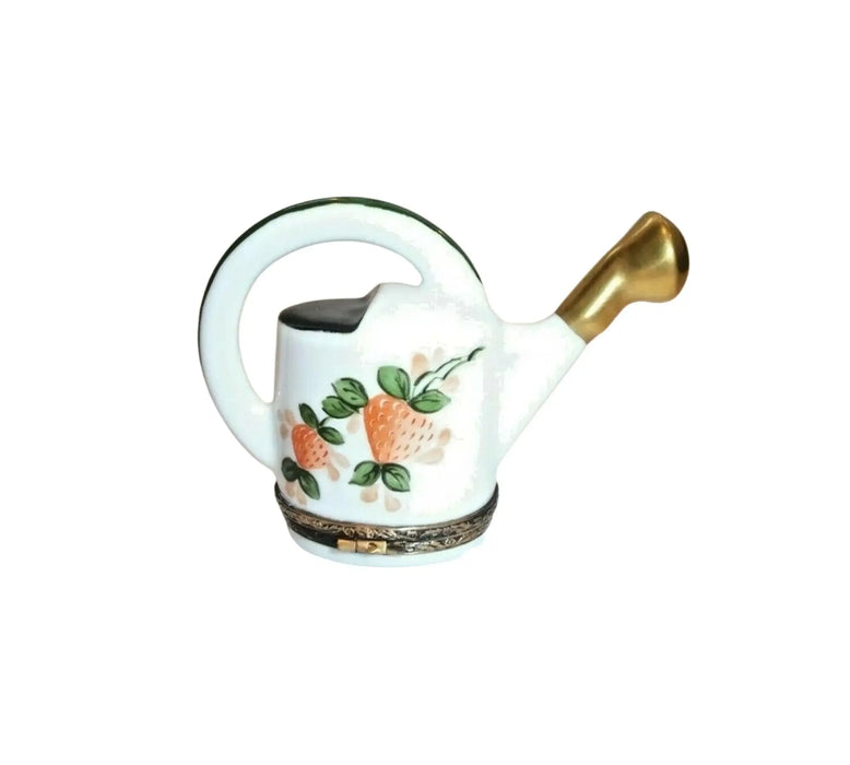 Watering Can With Strawberries for Garden Lovers Porcelain Limoges garden French Trinket Box