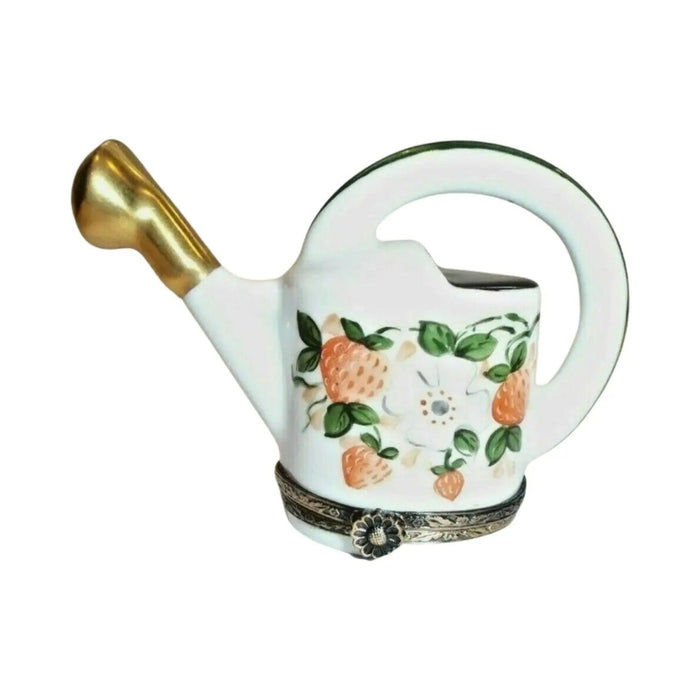 Watering Can With Strawberries Limoges box painted by hand in Limoges, France, a gift to treasure