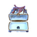 Western Saddle Limoges Box for Equestrian Collectors Porcelain Limoges sports farm animals professional French Trinket Box