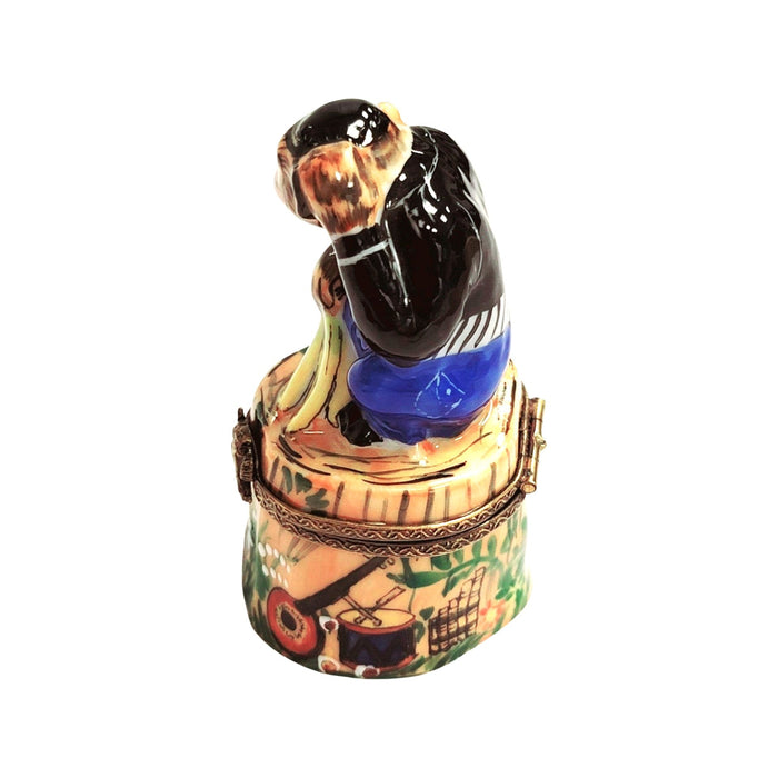 Whimsical Monkey Limoges Box for Collectors Porcelain Limoges wild animals French Trinket Box
