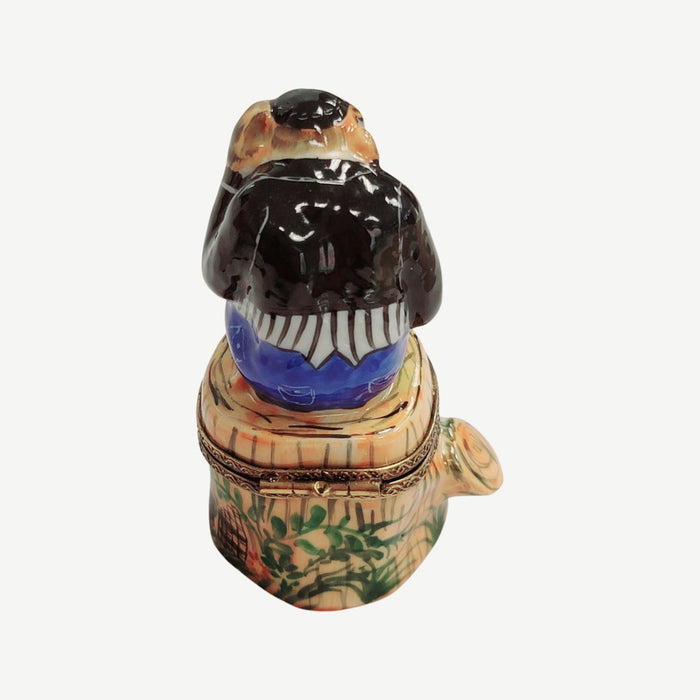 Whimsical Monkey Limoges Box for Collectors Porcelain Limoges wild animals French Trinket Box