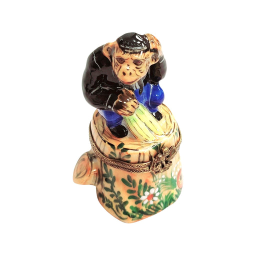 Whimsical Monkey Limoges Box for Collectors Porcelain Limoges wild animals French Trinket Box