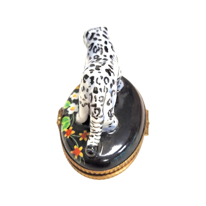 White Bengal Tiger Limoges Box for Animal Lovers Porcelain Limoges wild animal French Trinket Box