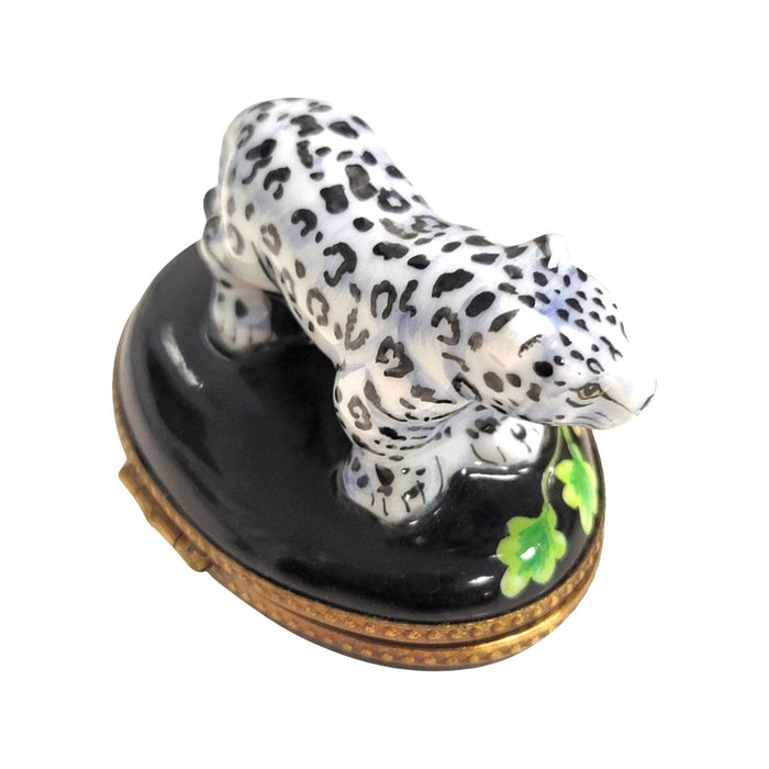 White Bengal Tiger Limoges Box for Animal Lovers Porcelain Limoges wild animal French Trinket Box