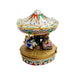 White Bumper Car Carousel for Home Decor Porcelain Limoges Carnival French Trinket Box