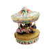 White Bumper Car Carousel for Home Decor Porcelain Limoges Carnival French Trinket Box