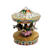 White Bumper Car Carousel for Home Decor Porcelain Limoges Carnival French Trinket Box
