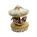 White Bumper Car Carousel for Home Decor Porcelain Limoges Carnival French Trinket Box