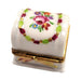 The painter's artistry shows on this White Chest Roses Locket Clasp Limoges box