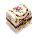 Every brushstroke by hand on the White Chest Roses Locket Clasp Limoges box from France