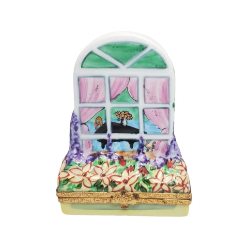 Window and Piano Elegance for Collectors Porcelain Limoges Garden home French Trinket Box