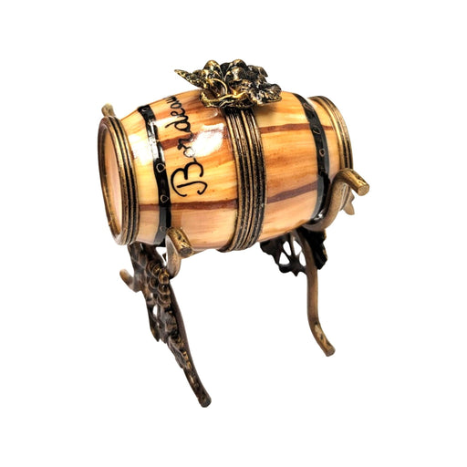 Wine Barrel Limoges Box for Wine Lovers Porcelain Limoges spirits champagne wine French Trinket Box