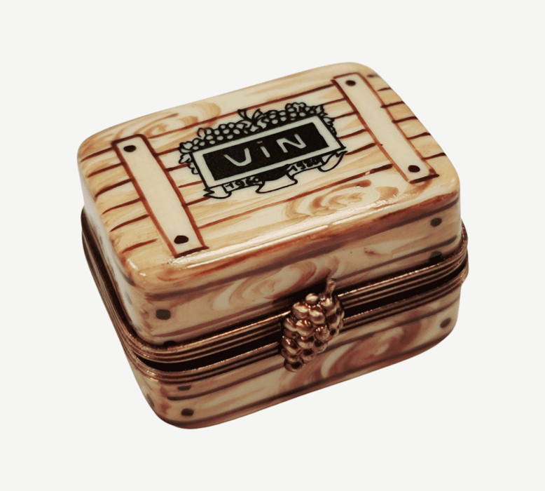 Wine Box Limoges Treasure for Wine Lovers Porcelain Limoges wine French Trinket Box