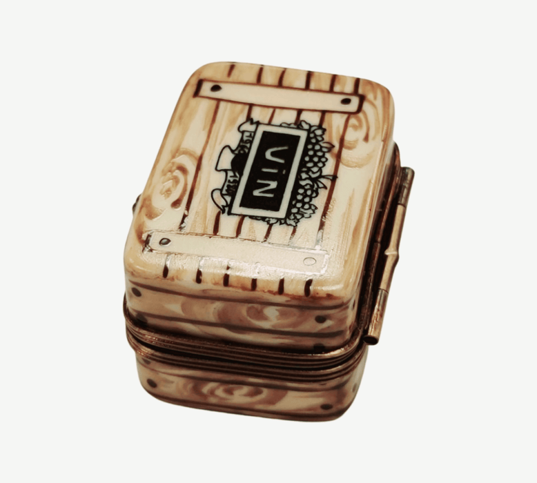 Wine Box Limoges Treasure for Wine Lovers Porcelain Limoges wine French Trinket Box