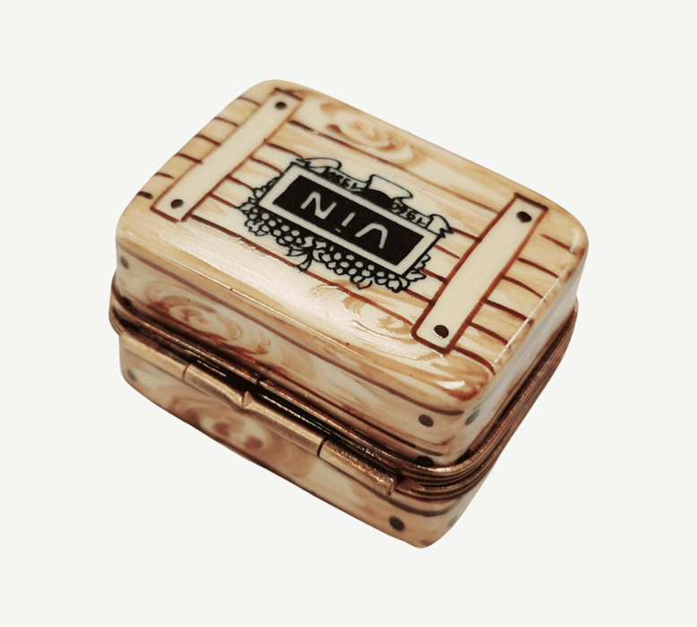 Wine Box Limoges Treasure for Wine Lovers Porcelain Limoges wine French Trinket Box