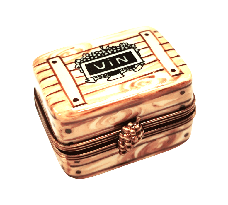 Wine Box Limoges Treasure for Wine Lovers Porcelain Limoges wine French Trinket Box