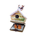 Winter Birdhouse Trinket Box Porcelain Limoges bird garden French Trinket Box
