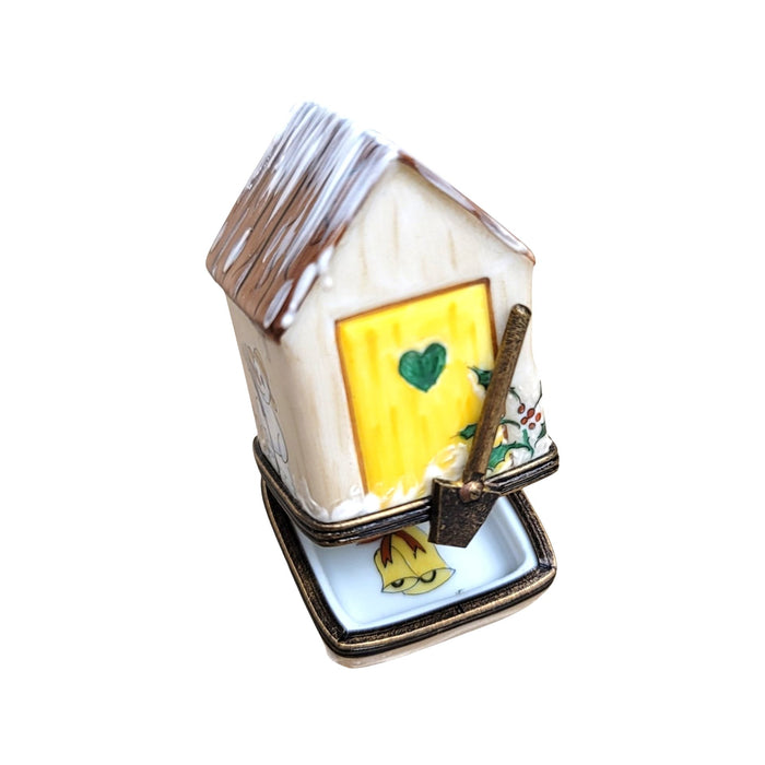 Winter Garden Shed Charm for Garden Lovers Porcelain Limoges xmas winter Home French Trinket Box