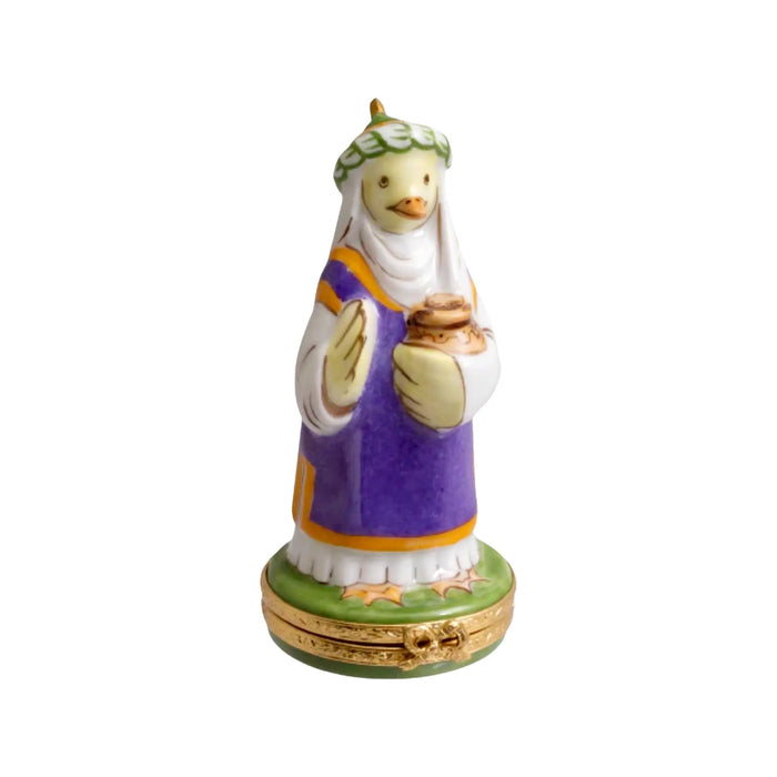 Wiseman Duck for Collectors Porcelain Limoges nativity French Trinket Box