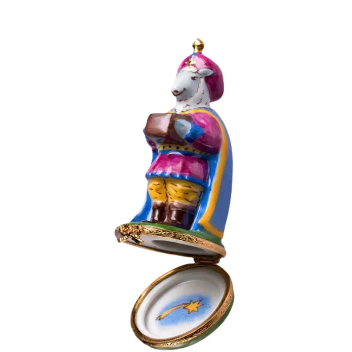 Wiseman Sheep Limoges Box Gift Porcelain Limoges nativity French Trinket Box