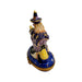 Witch on Broom Figurine for Halloween Decor Porcelain Limoges halloween French Trinket Box