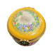 Yellow Crown Floral Limoges Box for Discerning Collectors Porcelain Limoges round French Trinket Box