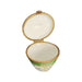 Yellow Crown Floral Limoges Box for Discerning Collectors Porcelain Limoges round French Trinket Box