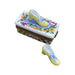 Yellow Floral Shoe Limoges Box for Collectors Porcelain Limoges shoes fashion figurine LIMOGES BOXES French Trinket Box