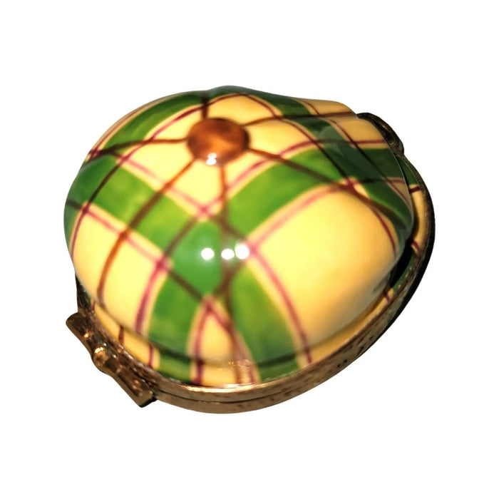 Golf Hat Limoges Box for Enthusiasts Porcelain Limoges Golf hat French Trinket Box