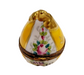 Yellow Pear Floral Limoges Box for Collectors Porcelain Limoges fruit French Trinket Box