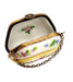 Yellow Purse w Flowers - One of a Kind Hand Painted Limoges Box Porcelain Figurine-purse trinket box limoges-CHPU6