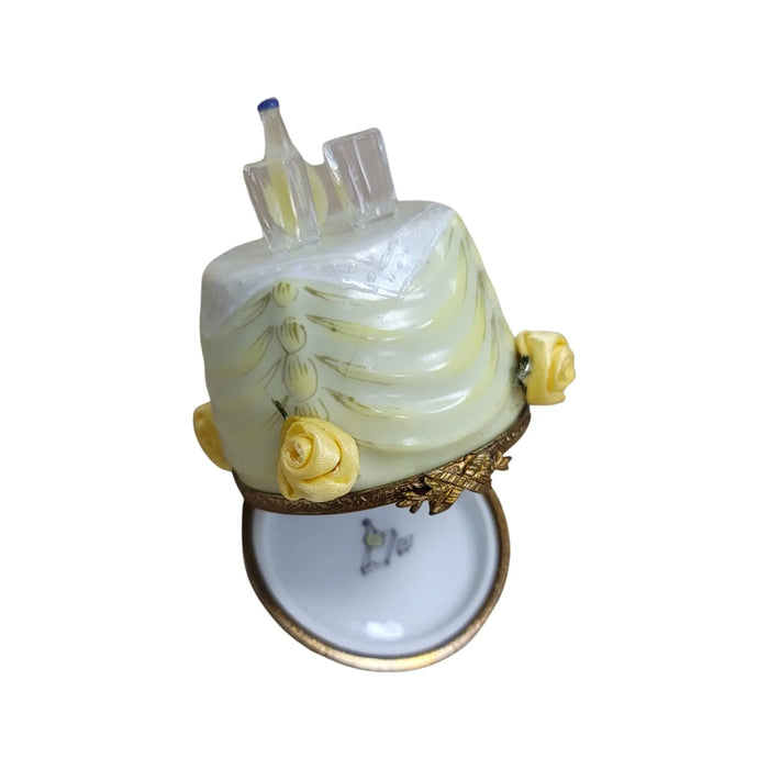 Yellow Rose Trinket Box for Romantic Occasions Porcelain Limoges traditional wedding special home furniture limoges boxes French Trinket Box