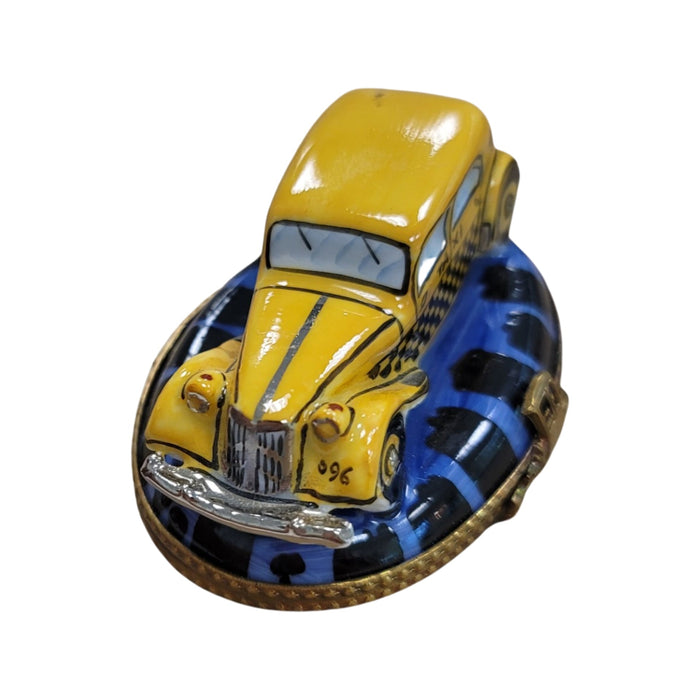 Yellow Taxi Limoges Box Porcelain Figurine-vehicle united states-CH7N121