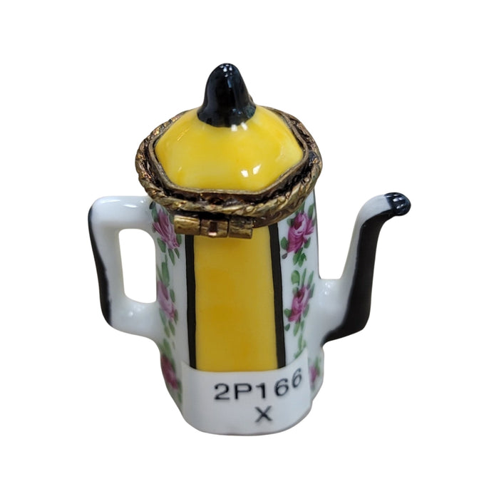 Yellow Teapot Limoges Box Porcelain Figurine-Furniture Home Limoges Boxes-CH2P166