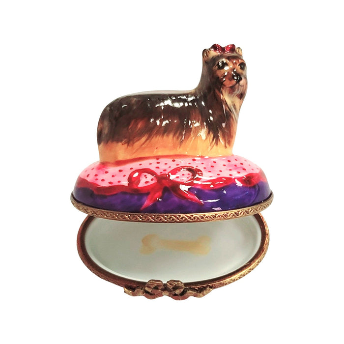 Yorkshire Terrier Limoges Box for Dog Lovers Porcelain Limoges dog French Trinket Box
