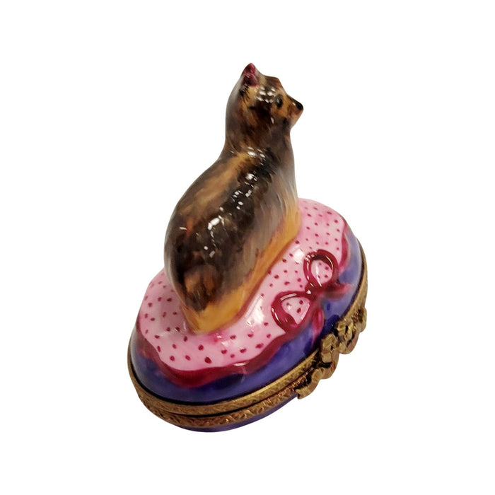Yorkshire Terrier Limoges Box for Dog Lovers Porcelain Limoges dog French Trinket Box