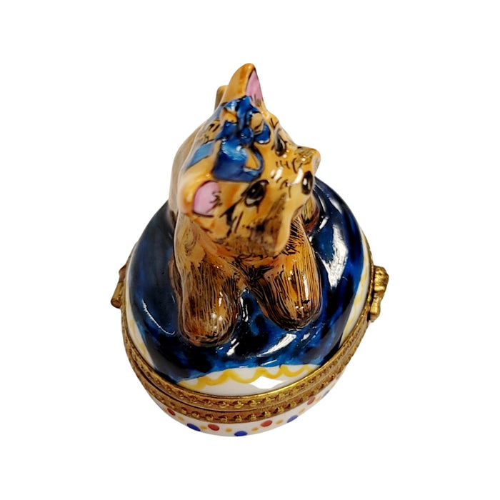 Yorkshire Terrier Limoges Box for Dog Lovers Porcelain Limoges dog French Trinket Box