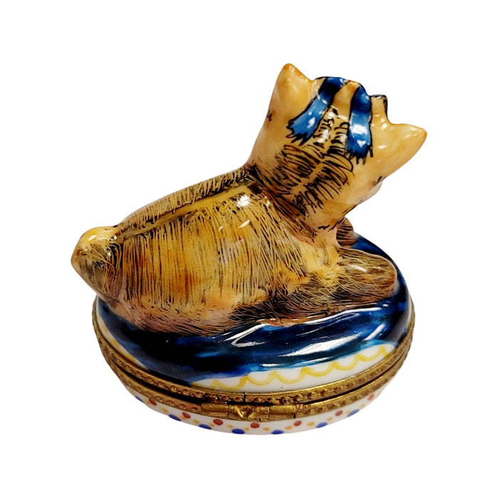 Yorkshire Terrier Limoges Box for Dog Lovers Porcelain Limoges dog French Trinket Box