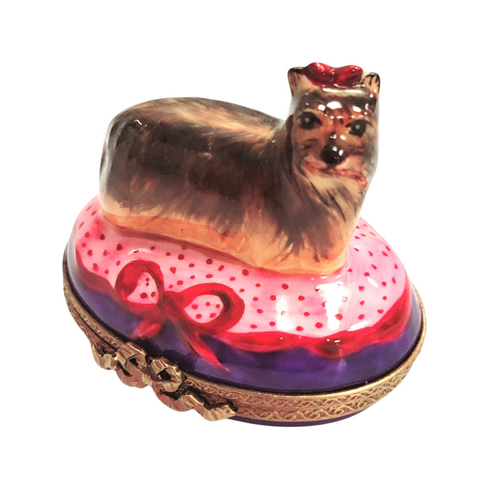 Yorkshire Terrier Limoges Box for Dog Lovers Porcelain Limoges dog French Trinket Box
