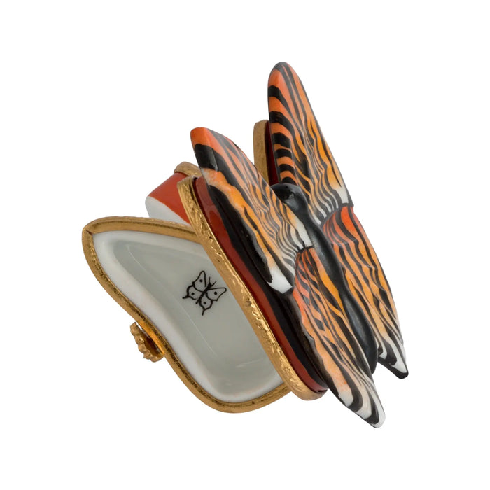 Zebra Butterfly Limoges Box for Collectors Porcelain Limoges Butterfly French Trinket Box