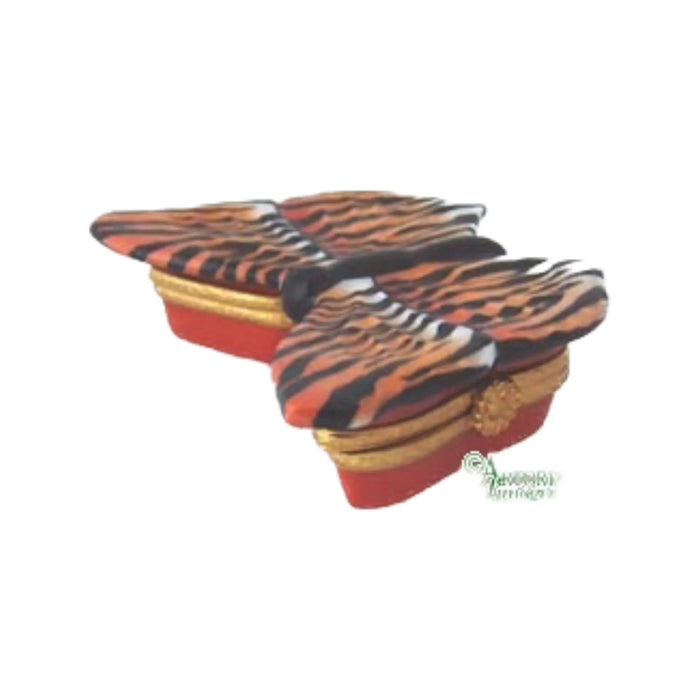 Zebra Butterfly Limoges Box for Collectors Porcelain Limoges Butterfly French Trinket Box