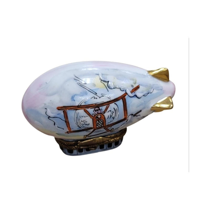 Genuine Zeppelin Balloon Limoges box painted by hand in France, from Limoges Boutique